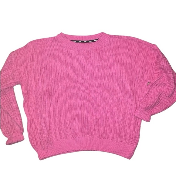 PINK Victoria's Secret Pink Crew Neck Sweater| Size Large | Y2K - Picture 1 of 10